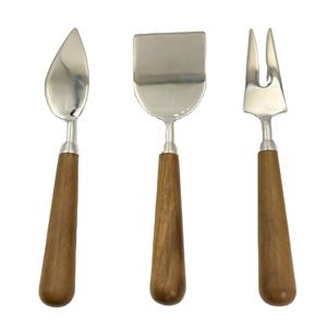 Stainless Steel Cheese <b>Knife</b> Set with 202 Stainless Steel Blade with Acacia Wood <b>Long</b> Handle Butter <b>Knife</b> Set for Home Hotel Use - Product Image 2