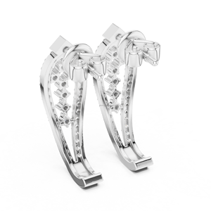 Pendientes de Diamantes para Mujer, Chapados en Oro de 22K, Corte Brillante Redondo Étnico, Joyería al por Mayor de Angel Jewellery - Product Image 4