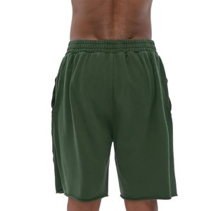 Nouveauté : Short Homme Personnalisé Imprimé Flamme Streetwear Oversize Décontracté avec Cordon de Serrage et Ourlet Brut – Style Hip Hop pour l'Été, la Gym et la Détente – Vert - Product Image 4