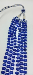 Natural Blue Agate Beaded <b>Necklace</b> beads Strand Gemstone <b>Necklace</b> Handmade Blue Stone Jewelry Fashion <b>Statement</b> <b>Necklace</b> - Product Image 4