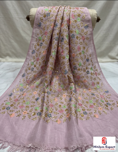 Tissu en dentelle brodée 100 % polyester de haute qualité, poids moyen, pour la confection de vêtements et l'artisanat, tissu OEM ODM - Product Image 1