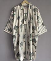 Robe d'été ample à manches longues pour femmes, légère et respirante, à fleurs, décontractée, pour la plage, les fêtes et le quotidien, style kimono