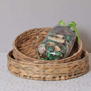 Plateau en jacinthe d'eau personnalisable, jacinthe d'eau naturelle, fait à la main, plateau de service, accent, vente en gros, OEM, production écologique, Vietnam - Product Image 6