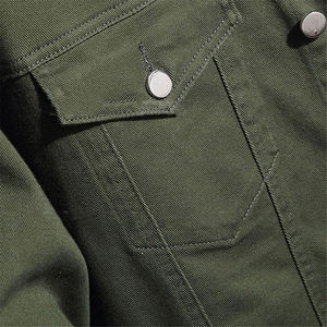 ชุดยีนส์และแจ็คเก็ตแฟชั่นพลัสไซส์สำหรับผู้ชาย ผ้าเดนิมยืดผสมคอตตอน เอวสูง สวมใส่สบาย ระบายอากาศได้ดี เหมาะสำหรับฤดูหนาว พร้อมปักโลโก้ตามสั่ง - Product Image 5