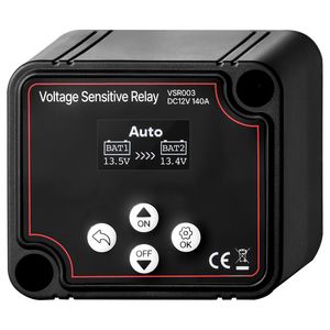 Isolatore per Doppia Batteria 12V 140 Amp Smart Manuale/Automatico VSR con Schermo LCD, Relè Sensibile alla Tensione per Sistemi Elettrici RV - Product Image 4