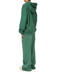 Personnalisé deux pièces en détresse brodé lavage à l'acide vintage évasé Street Style survêtement hiver coton survêtements strass - Product Image 6