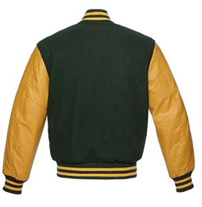 Chaqueta Varsity de Lona para Hombre |   Chaqueta Clásica Americana de Béisbol Acolchada con Forro y Logotipo Frontal - Product Image 4