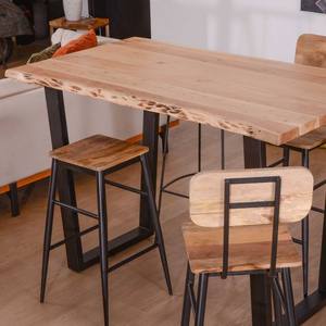 Mesa de bar Vandana Urban Core 150x90 cm, metal y acacia maciza natural Jaffna - Product Image 5