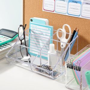 Organizer per Trucchi in Plastica Trasparente a 6 Scomparti con Design Curvo Frontale per Pennelli, Palette Ombretti e Prodotti di Bellezza - Product Image 4