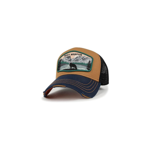 Gorra Trucker Bordada de los Grandes Montes Ahumados, de 6 Paneles, Ajustable, de Malla, Estilo Casual, Unisex para Adultos, Primavera Verano, para Actividades al Aire Libre - Product Image 4