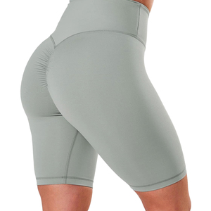 High <b>Elastic</b> <b>Waist</b> <b>Plus</b> <b>Size</b> Breathable Eco-Friendly Quick Dry Fleece Custom Logo Women Booty Running <b>Shorts</b> Summer 2pcs Skinny - Product Image 3