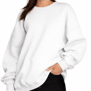 Sudadera Holgada de Felpa 100% Algodón para Mujer, Estilo Casual de Invierno, con Logotipo Frontal, para Uso Diario - Product Image 2