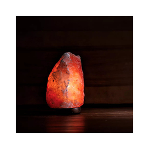 Lampe en sel de l'Himalaya rouge, cristal naturel, lumière décorative de nuit pour la maison, la chambre à coucher, le salon, le bureau, éclairage doux et chaleureux - Product Image 4