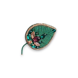Broches en feutre non tissé brodées à la main de haute qualité, personnalisées, avec fils de bouillon et patchs en cuivre, vente en gros - Product Image 2