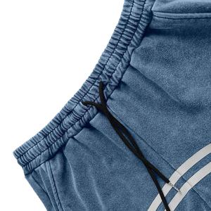 Custom High Quality Mid Waist Acid Wash <b>Vintage</b> Flared Sweatpants for Men Casual Streetwear Stripe Flared <b>Pant</b> Hip Hop Elastic - Product Image 3