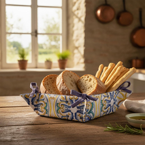 Panier à pain rond personnalisé en coton pur pour hôtel, restaurant, boulangerie et usage domestique - Product Image 4