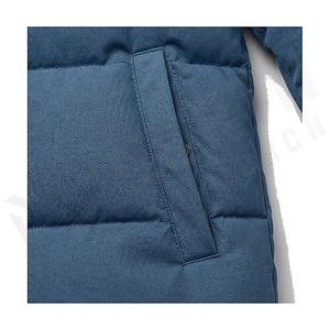 Hooded Quilted Waterproof <b>Bubble</b> Jacket Black Full Sleeve Winter Windproof Cotton Shell Knitted Fabric Polyester Filling Stand - Product Image 5