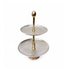 Vente chaude Bol En Bois Gâteau Stand À La Main Naturel Véritable Bol En Bois Avec Base En Métal Stands Gâteau Outils De En Inde - Product Image 5