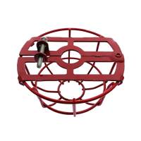 Protection de sprinkler anti-incendie robuste en deux parties, accessoire essentiel pour la lutte contre l'incendie, finition rouge chromé, construction en acier, marque QF TW