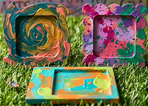 Handmade Wooden Photo Frame <b>Custom</b> Shape Colorful Painted Artwork Decor Tabletop Display Creative Craft Project - Product Image 5