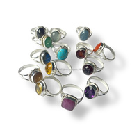 Bagues classiques en argent sterling 925 Krittika Jewelers, serties de pierres précieuses naturelles mélangées, diamant et rubis, haute qualité, vente en gros