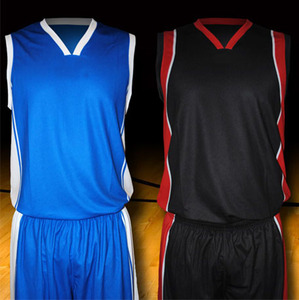 Conjunto de camiseta de baloncesto roja sin mangas con cuello en V y número 11, rayas blancas, uniformes de poliéster que absorben la humedad para adultos - Product Image 5