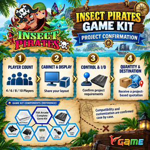 Kit de Juego Arcade Multijugador VGAME Insect Pirates con Tablero de Juego y Software para Gabinetes de 4, 6, 8 y 10 Jugadores - Product Image 5