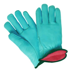 Cowhide Grain Leather <b>Driver</b> <b>Gloves</b> Reflective Safety Industrial <b>Gloves</b> Thick Fleece Heat Cold Resistance - Product Image 4