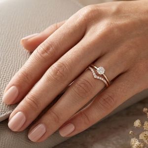 S925 Sterling <b>Silver</b> <b>Stacking</b> Band with CZ Crystal Pave Setting for Women Wholesale 14k Gold Curve <b>Ring</b> - Product Image 5