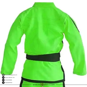 ชุดยูโดผ้าฝ้ายออร์แกนิคปักโลโก้ตามสั่ง แบบ Pearl Weave สำหรับฝึกซ้อมบราซิลเลียนยิวยิตสู ระดับมืออาชีพ พร้อมอุปกรณ์ป้องกัน - Product Image 5