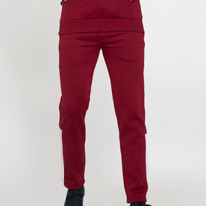 Ensemble de survêtement à capuche pour homme, couleur bordeaux, sweat-shirt et pantalon de jogging en coton, couleur unie, vêtements décontractés, vêtements de sport - Product Image 4