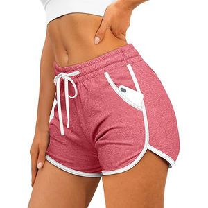 Shorts déchirés à bords bruts pour femme, en molleton, taille haute, poches latérales, cordon de serrage, taille élastique, coupe décontractée, tenue décontractée - Product Image 2