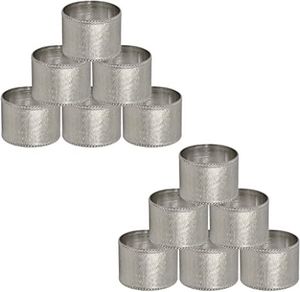 Anillos de Servilleta de Aluminio Únicos con Diseño Floral Decorativo para una Elegante Decoración de Bodas y Eventos - Product Image 3