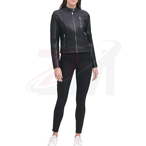 แจ็คเก็ตหนังผู้หญิงแบบสั่งทำปี 2026 ออกแบบเองได้ ขายส่ง จัดส่งรวดเร็ว รับออกแบบโลโก้ตามความต้องการ - Product Image 4