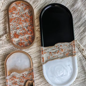 Bandeja de Servicio de Resina Hecha a Mano con Utensilios de Cocina Desechables Ecológicos para Hoteles y Restaurantes, Venta al por Mayor por Barkah Star - Product Image 1