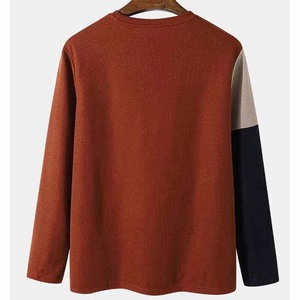 Sudadera de Hombre con Bloques de Color, Cuello Redondo, Corte Regular, Tejido de Algodón, Manga Larga, Estilo Casual, para Otoño - Product Image 2