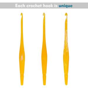 Ganchillo de Resina Ecológico Hecho a Mano, 3mm de Grosor, Personalizable, Ergonómico, 7 Pulgadas, Agarre Suave, Herramienta para Manualidades con Hilo - Product Image 4
