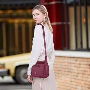 Women's Casual <b>Nylon</b> <b>Cross</b>-<b>Body</b> Satchel <b>Bag</b> with Multi-Pocket Fashionable Side Chest <b>Bag</b> - Product Image 4