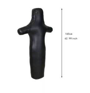 Maniquí de Boxeo de PU Negro, Relleno de Esponja, Equipo de Entrenamiento Duradero para Práctica de Artes Marciales para Adultos - Product Image 5