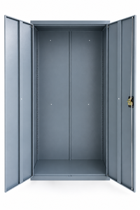 Gabinete de Almacenamiento Metálico Industrial Gris de Dos Puertas con Cerradura, Organizador de Oficina de Acero Independiente para Apartamento y Taller - Product Image 2