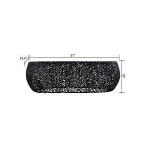 Tavolino da Caffè Ovale Nero T3601 50 - Product Image 4