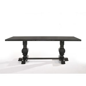 Tavolo da pranzo Morland con finitura nera vintage - Product Image 6