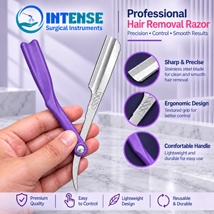 Stainless Steel Straight Edge Barber <b>Razor</b> Set Professional Shaving <b>Razor</b> with Replacement Blades <b>for</b> Salon and <b>Men</b> - Product Image 5
