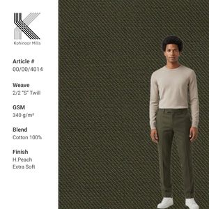 2026 100% Cotton Twill <b>Fabric</b> 340 Gsm Extra Soft Peach Finish Men's Apparel Sweatshirt Material - Product Image 1