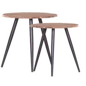 Vintage <b>Brushed</b> Gold Metal Side Table <b>Round</b> Geometric Pedestal Drink Table Elegant Brass Finish Accent Table for Living Room - Product Image 5