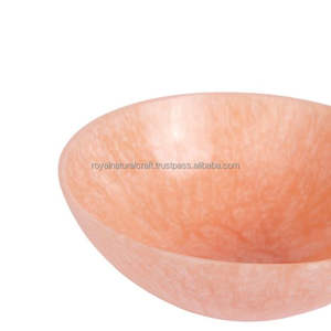 Meilleure qualité Aqua Flow eau fleur marbre Texture saladier ensemble fait à la main polyrésine poli décor à la maison Bar Fruits service - Product Image 5