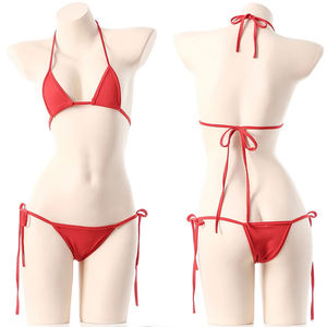 Adjustable <b>String</b> <b>Bikini</b> Swimsuit For Women Triangle Top And Bottom Two Piece Beachwear - Product Image 5