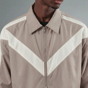 Quick-Dry Men's Summer Tech Casual Fitness Beige <b>Set</b> Short-Sleeve Zipper Jacket And Shorts <b>Set</b> Skin-Friendly Men Outerwear <b>Set</b> - Product Image 3