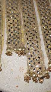 Guirnalda de bienvenida artesanal con espejos para bodas indias, Baraat Swagat Milni Mala Haar Patka, para padrinos de boda y damas de honor, ecológica - Product Image 6