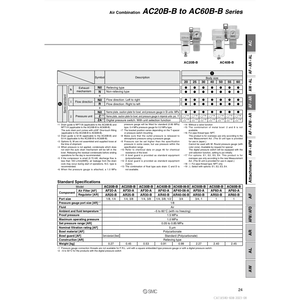 AC30B-02G-SV1-B รวมแผ่นกรองอากาศนิวเมติก SMC - Product Image 3